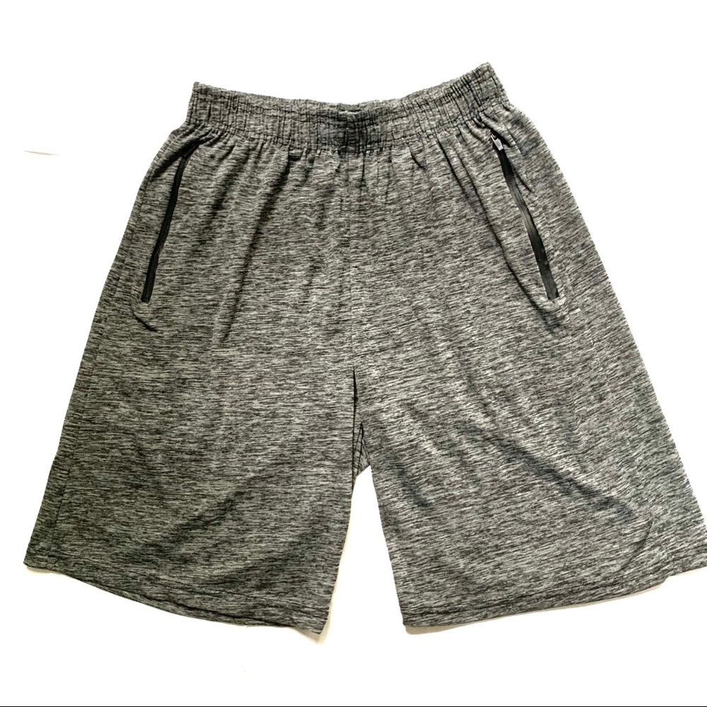 Grey and Black Active Shorts
